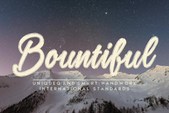 Bountiful: A Handwritten Font for Creative Projects