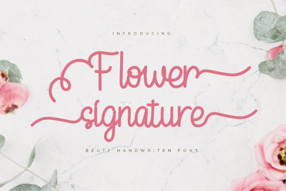 Flower Signature Font for Creative Brands