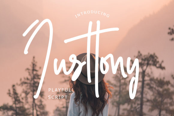 Justtony Font: Elegant Script for Editorial Design