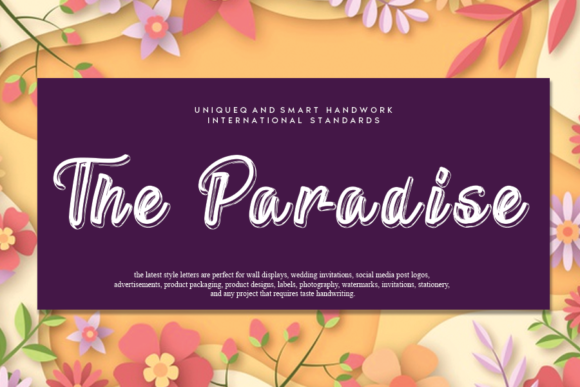 The Paradise Font: A Handwritten Elegance