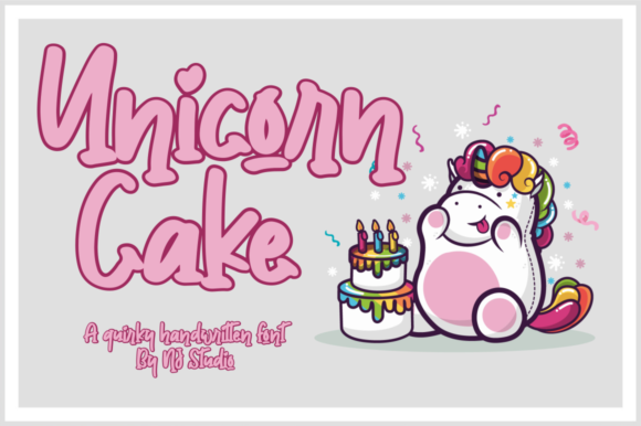 Unicorn Cake Font for Creative Campaigns