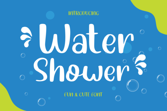 Water Shower Font for Creative Design